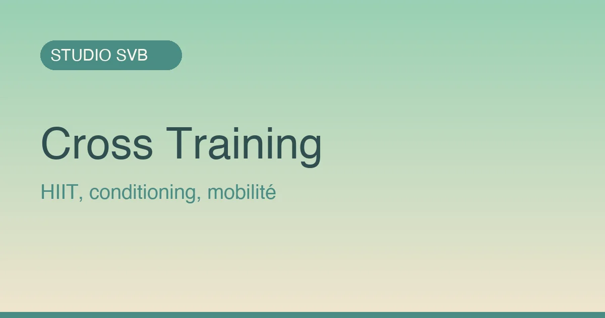 Cours de Cross Training en petit groupe au Studio SVB Saint-Ouen