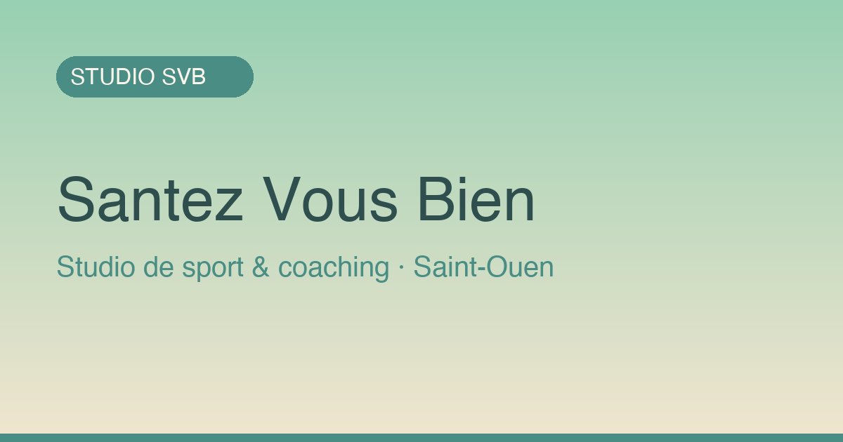 Studio SVB Saint-Ouen | Pilates Reformer, Cross Training, Yoga