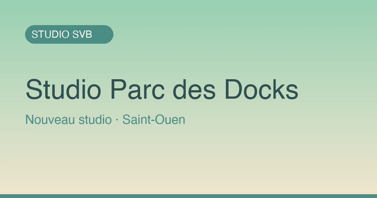 Studio SVB Parc des Docks où se déroule Yoga Kids