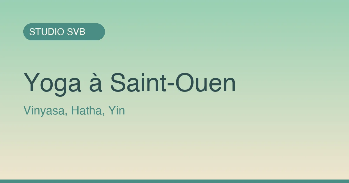 Cours de Yoga Kids au Studio SVB Parc des Docks